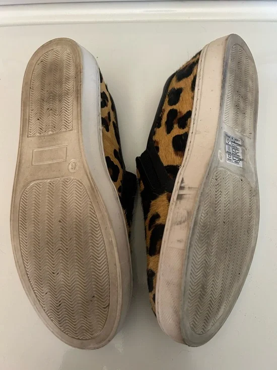 Myra Bag Leopard Print Slip-On Flats in Black and Tan - Picture 2 of 3